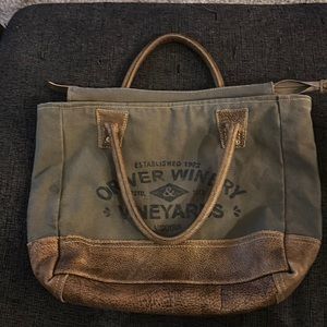 Canvas and leather bag